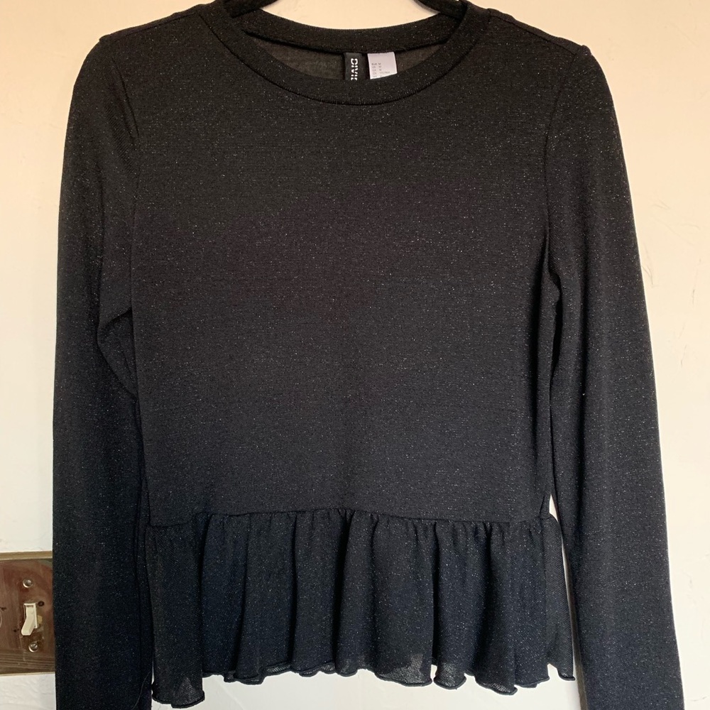 Sheer Sparkly Peplum